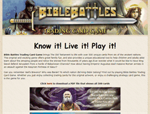 Tablet Screenshot of biblebattlestradingcardgame.com
